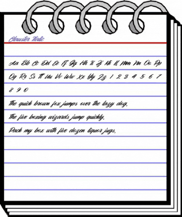 Clauster Italic Regular animated font preview