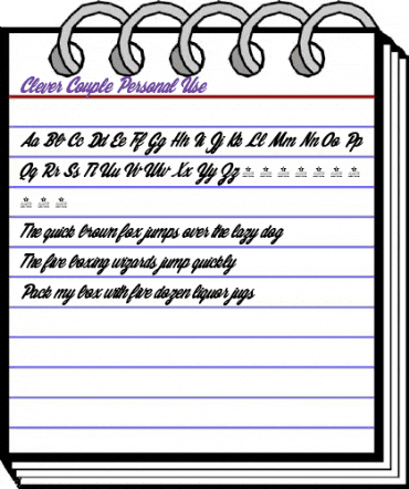 Clever Couple Personal Use Regular animated font preview