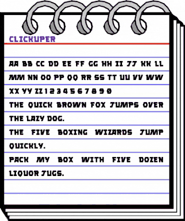 Clickuper Bold animated font preview
