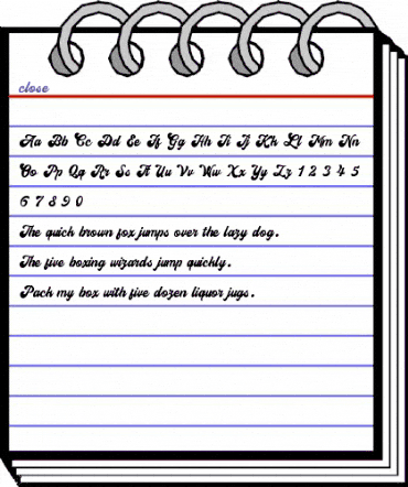 close Regular animated font preview