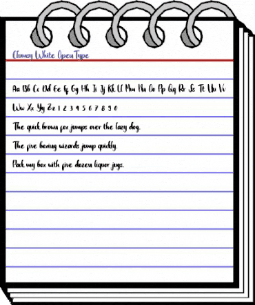 Clumsy White Regular animated font preview