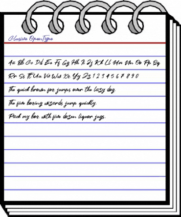 Clusive Regular animated font preview