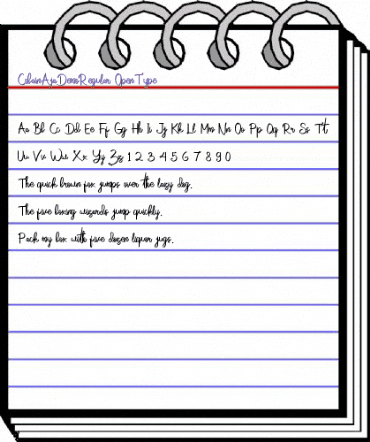 Cobain Aja Demo Regular animated font preview