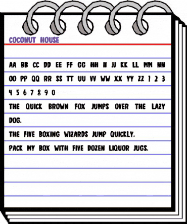 Coconut House Regular animated font preview