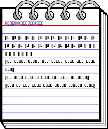 Code39QuarterInch Regular animated font preview