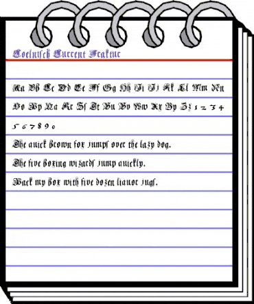 Coelnisch Current Fraktur Regular animated font preview
