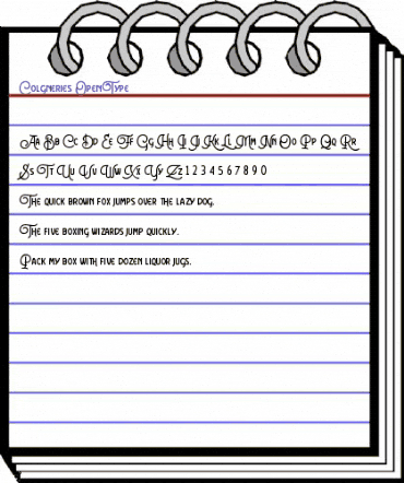 Colgneries Regular animated font preview