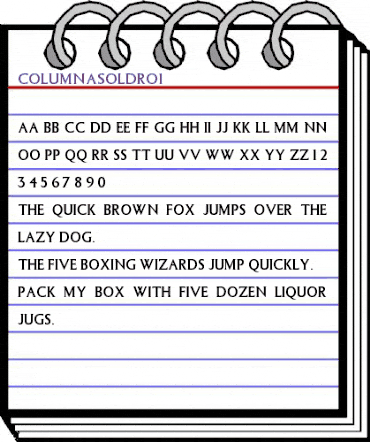 ColumnaSolDRo1 Regular animated font preview
