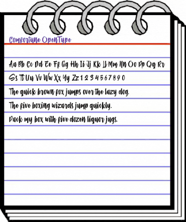Comfortune Regular animated font preview