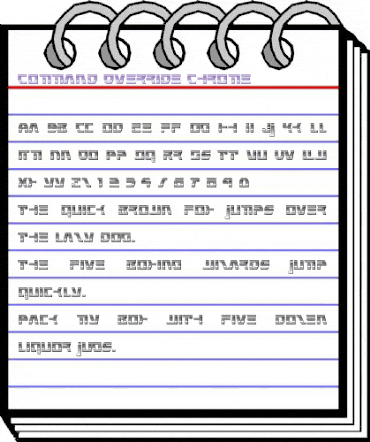 Command Override Chrome Regular animated font preview