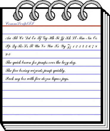 CommScriptTT Italic animated font preview