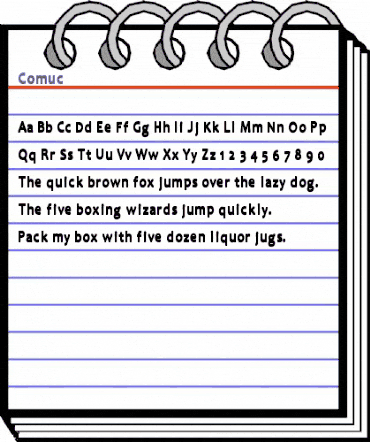 Comuc Regular animated font preview