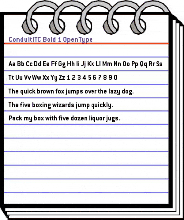 Conduit ITC Bold animated font preview
