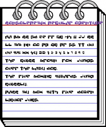 ConsoleRemix Regular animated font preview