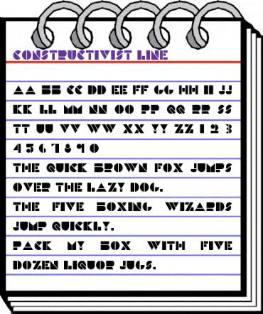 Constructivist Line animated font preview