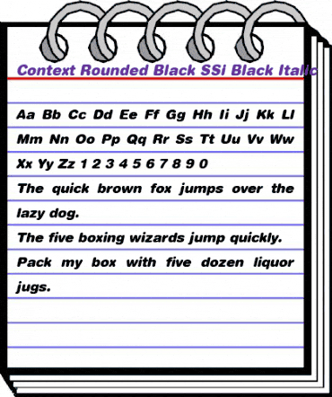 Context Rounded Black SSi Black Italic animated font preview