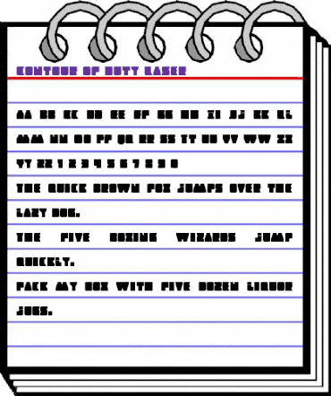 Contour of Duty Laser Regular animated font preview