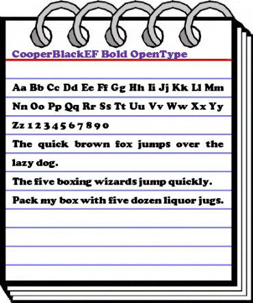 CooperBlackEF-Bold Regular animated font preview
