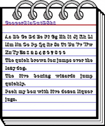 CooperBlaOutDSh1 Regular animated font preview