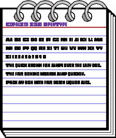 Copal Std Solid animated font preview