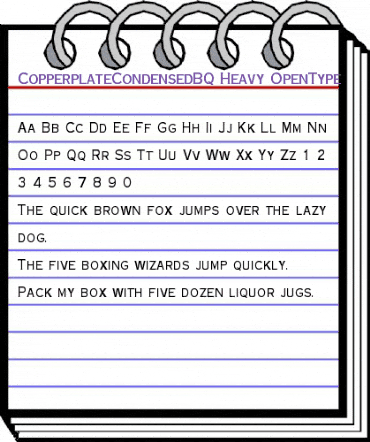 Copperplate BQ Regular animated font preview