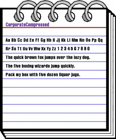 CorporateCompressed Regular animated font preview