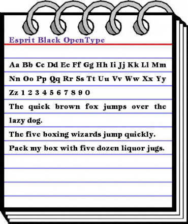 ITC Esprit Black animated font preview