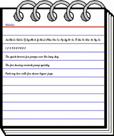 Habibie Regular animated font preview