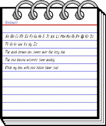 Hackwell Regular animated font preview