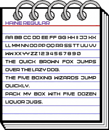 Haine Regular animated font preview