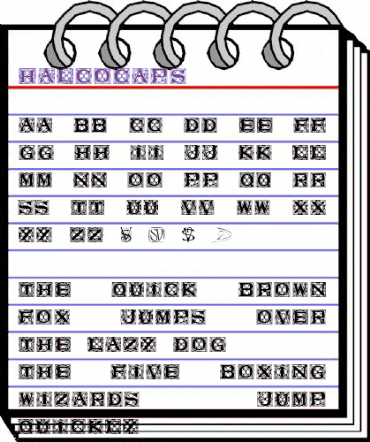 HalcoCaps Regular animated font preview