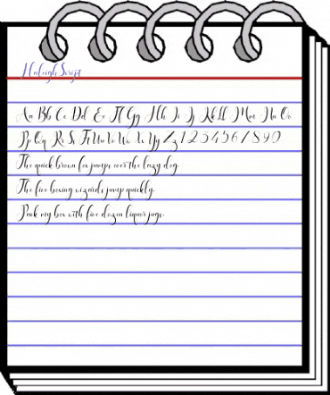 Haleigh Script Regular animated font preview