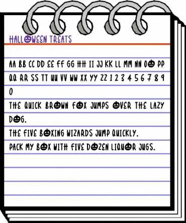 Halloween Treats Regular animated font preview