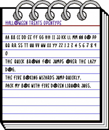 Halloween Treats Regular animated font preview