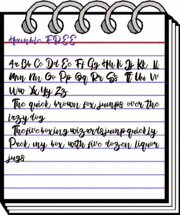 Hamble FREE Regular animated font preview