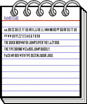 Hamsteade Regular animated font preview