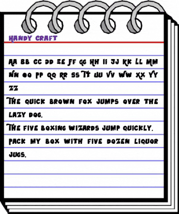 Handy Craft Regular animated font preview