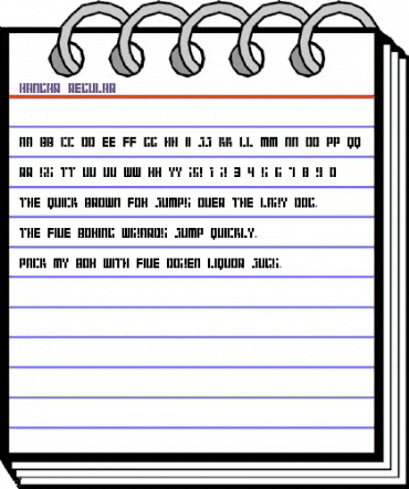 Hangar Regular animated font preview