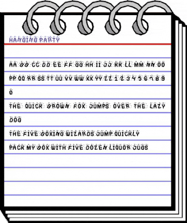 Hanging Party Regular animated font preview