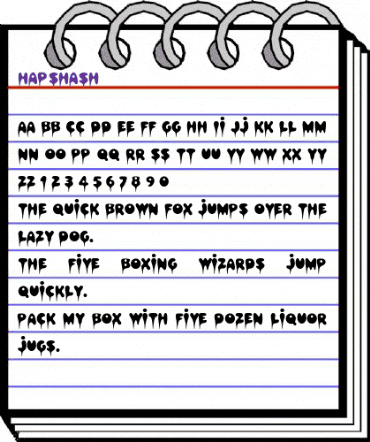 Hapshash Regular animated font preview