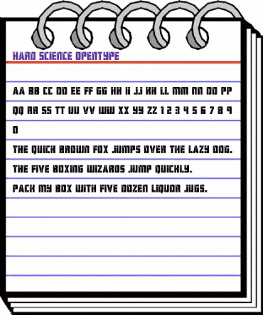 Hard Science Regular animated font preview