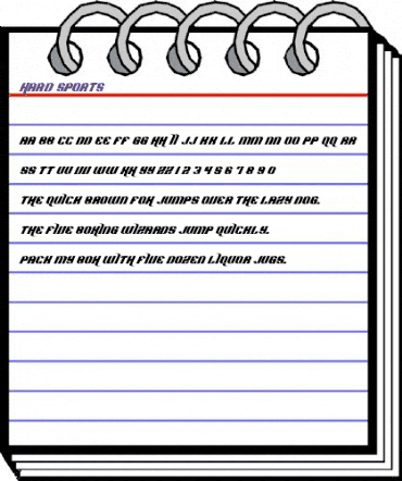 Hard Sports Regular animated font preview