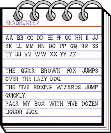 Headhunter Regular animated font preview