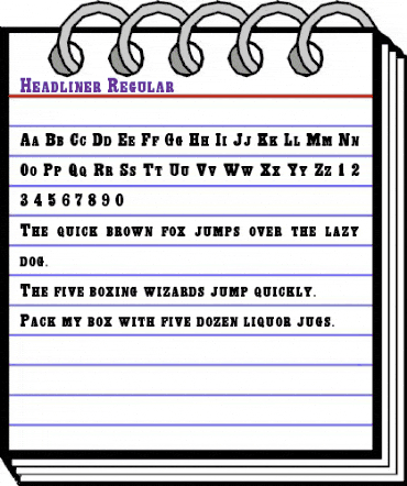 Headliner Regular animated font preview