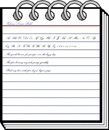 HelenaDemiBold Regular animated font preview