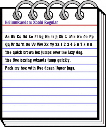 HeliumRandom-Xbold Regular animated font preview