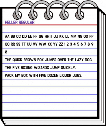 Heller Regular animated font preview