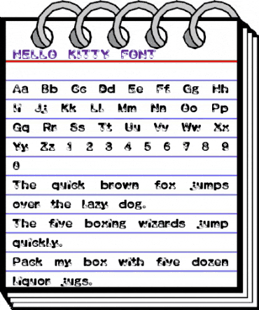 HELLO KITTY FONT Regular animated font preview