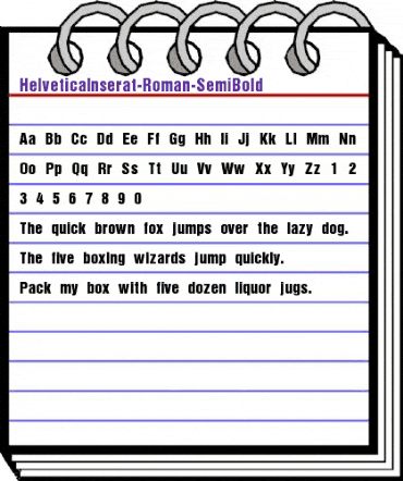 HelveticaInserat-Roman-SemiBold Regular animated font preview