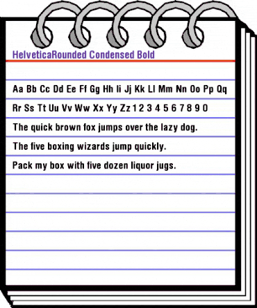 HelveticaRounded-Condensed Bold animated font preview